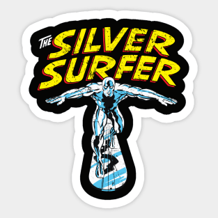 Classic Silver Surfer (Grunged) Sticker